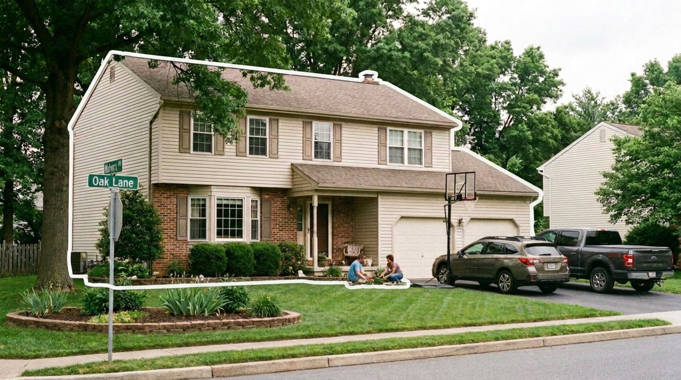 A Pennsylvania colonial home on a tree-lined street